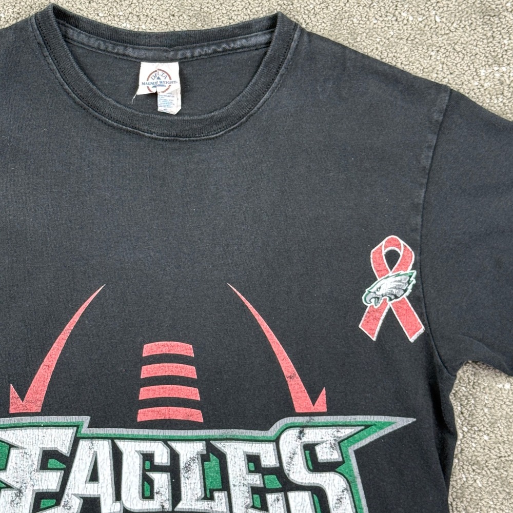 Delta Philadelphia Eagles T-Shirt Mens S Black I Bleed Green Vintage Sportswear